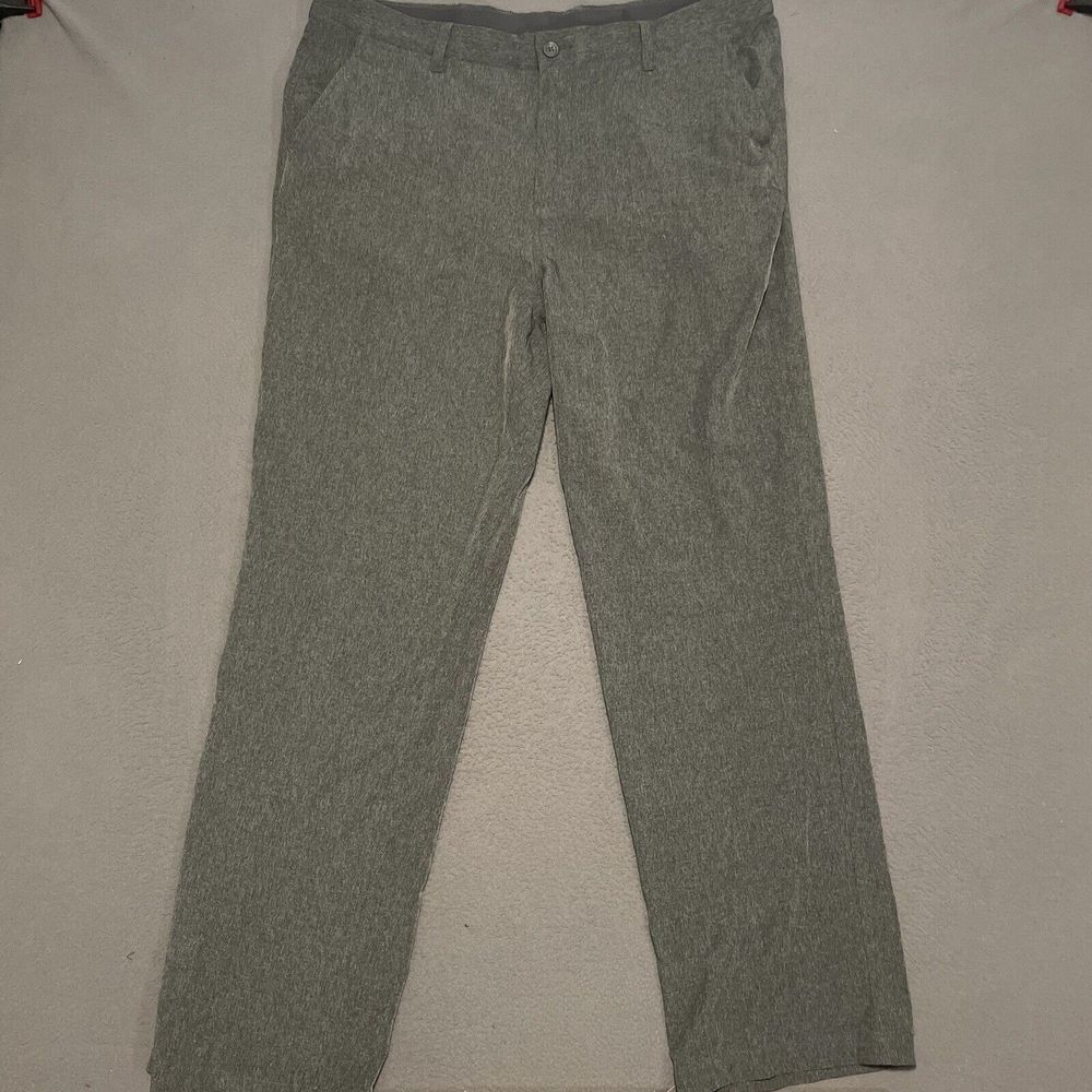 1764 Performance Men's Gray Golf Pants Sz Lightweight Stretchy Gripper 40x32